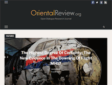 Tablet Screenshot of orientalreview.org
